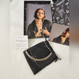 EMMA & CHLOE Statement Choker  Necklace /Silver